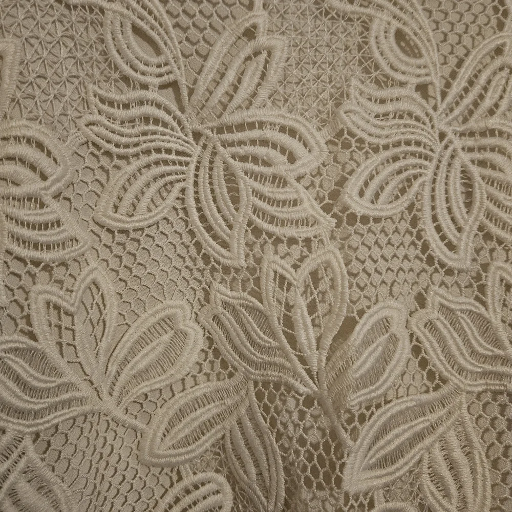 Lane Bryant-Cream Pullover Sweater with Lace Front Overlay-Plus Size 18/20 - Picture 4 of 6